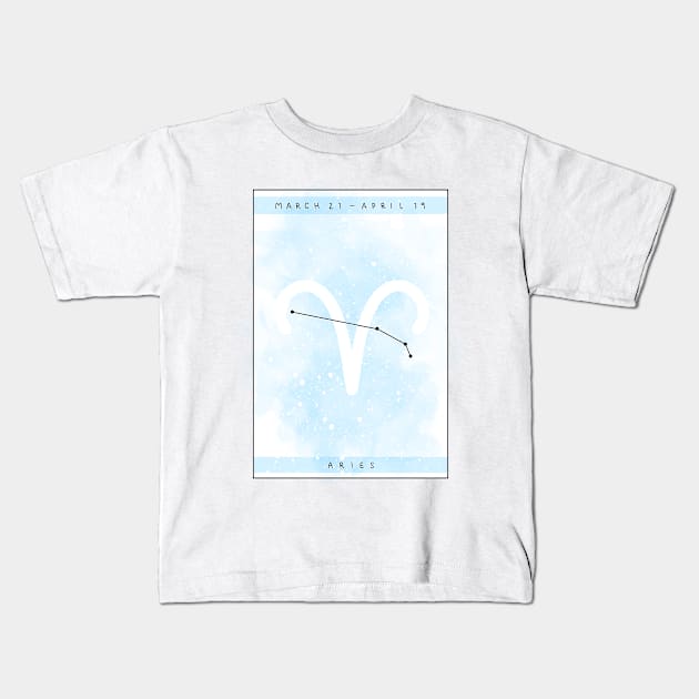 Aries star sign design Kids T-Shirt by destinybetts